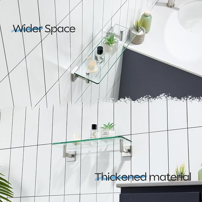 KOKOSIRI Floating Shelf Bathroom Wall Mount Shelves 16-Inch - Image 4