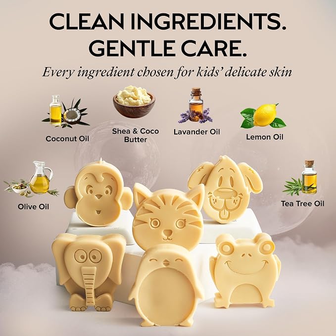 ZAAINA Kids Soap Bar – Christmas Stocking Stuffers, Unique Natural Animal - Image 4