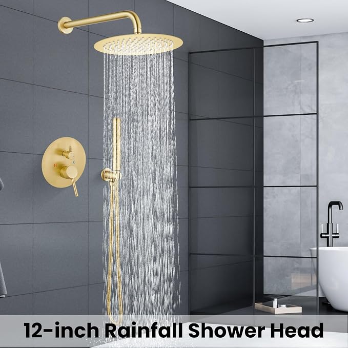 Airuida Shower Fixtures 2 Functions Shower Faucet Set Wall Mounted - Image 8