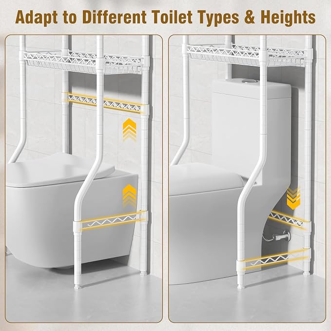 EAGMAK 4 Tier Over The Toilet Storage Rack, Bathroom Organizers and Storage - Image 4