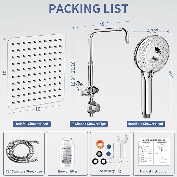 SINGSUO Filtered Rain Shower Head - Image 6