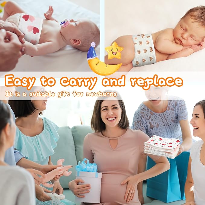 Vabean 8 Pcs Baby Infant Umbilical Cord Comfort Adjustable Cotton Belly Band - Image 6