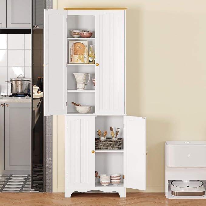 Function Home 72" Kitchen Pantry Cabinet, Freestanding Storage Cabinets - Image 9