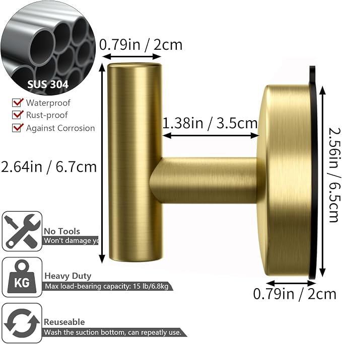 DGYB Large Suction Hooks for Bathrooms - Image 6