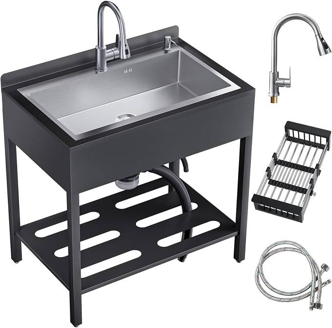 42IN Stainless Steel Freestanding Utility Sink by Unknown