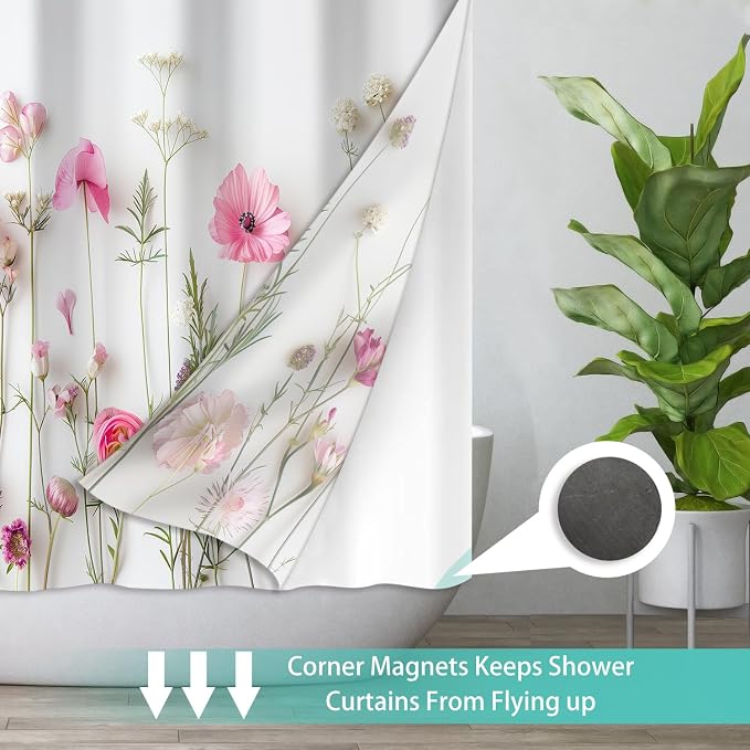 No Hook Shower Curtain Set - Image 2