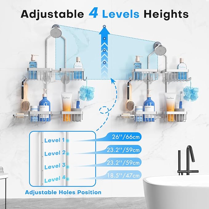Aluminum Alloy Hanging Shower Caddy - Image 4