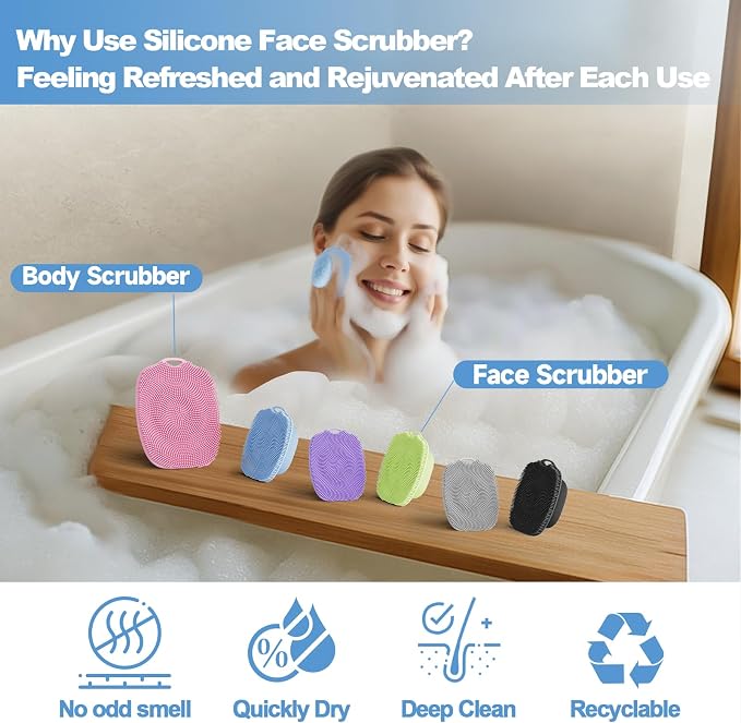 Soft Silicone Body Scrubber Gentle Like a Hand Exfoliating Your Skin and Build - Image 5