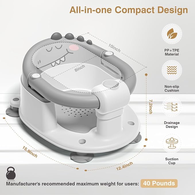 Baby Bath Seat for Babies 5 Months & Up - Image 4