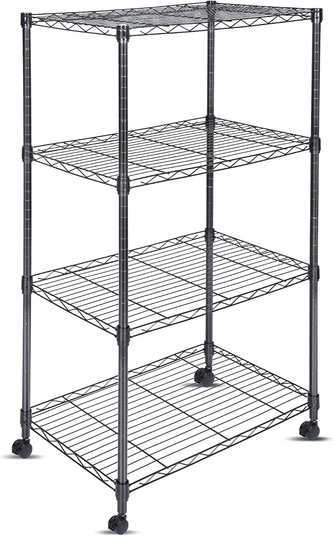 Whitmor 4 Tier Shelving Unit, Adjustable Storage Shelves by Whitmor