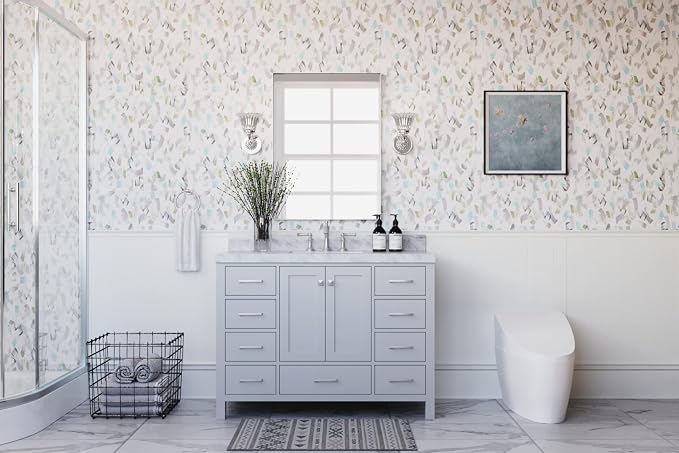 ARIEL Bathroom Vanity 48" Grey - Image 3