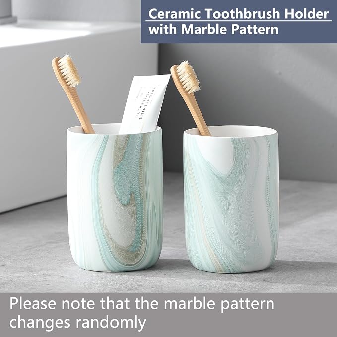 Green Marble Toothbrush Holders - Image 4