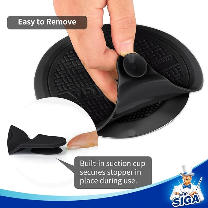 MR.SIGA Silicone Bathtub Stopper, Drain Stopper - Image 3