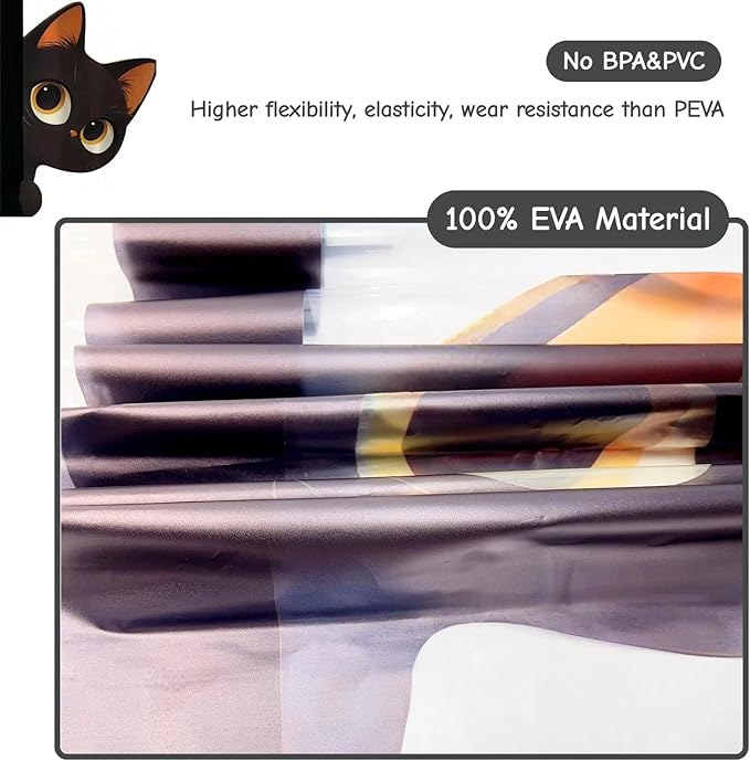 Clear Cute Funny Black Cat Shower Curtain Liner, Are You Pooping Shower Curtain - Image 3