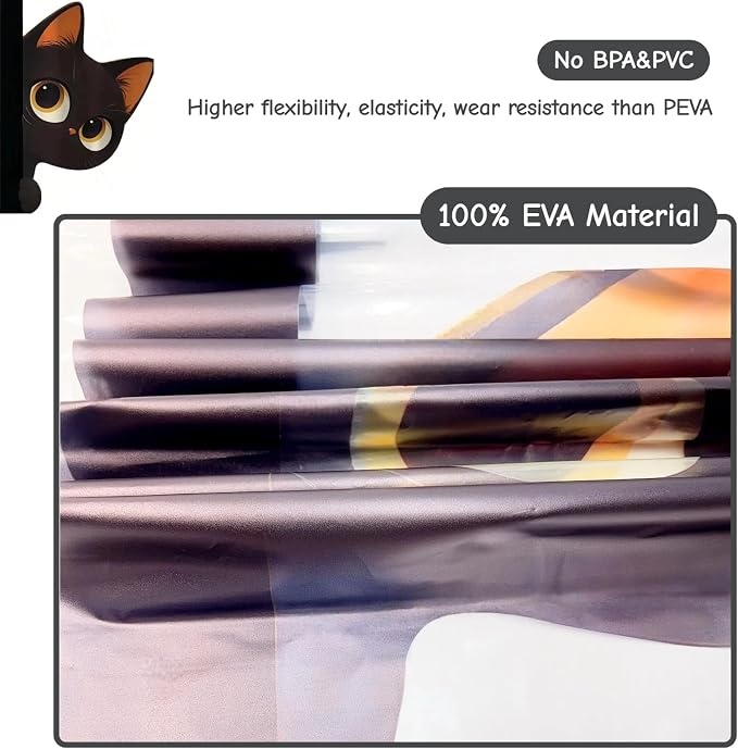 Clear Cute Funny Black Cat Shower Curtain Liner, Are You Pooping Shower Curtain - Image 3