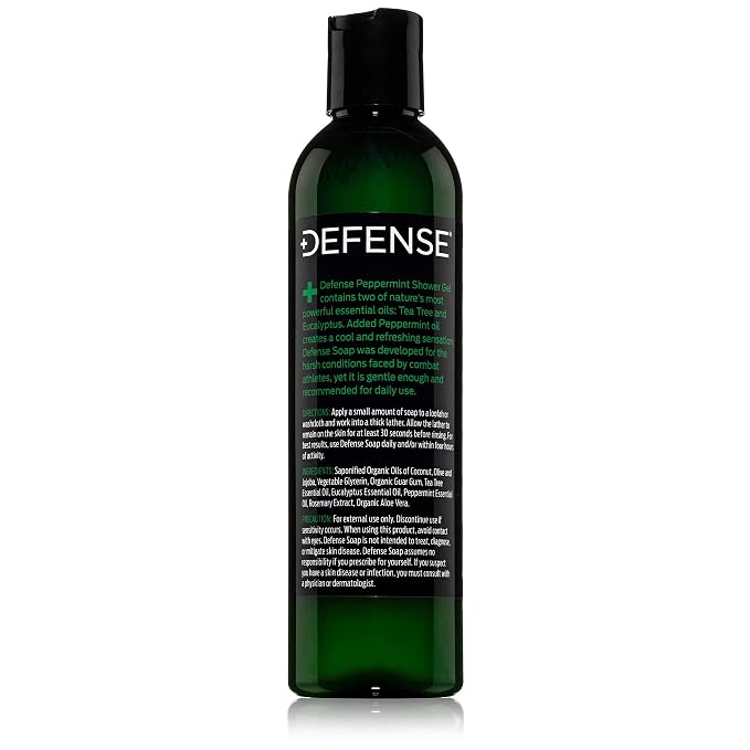 Defense Soap Peppermint Tea Tree Body Wash | All Natural Organic Shower Soap - Image 8
