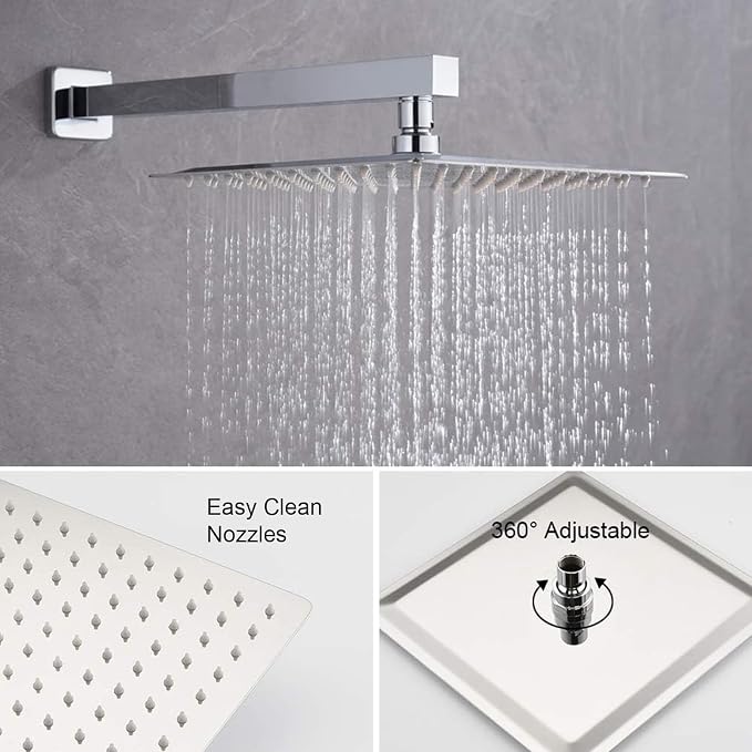 KOJOX Shower System with High Pressure 10 Inch Rainfall Shower Head, Handheld - Image 2