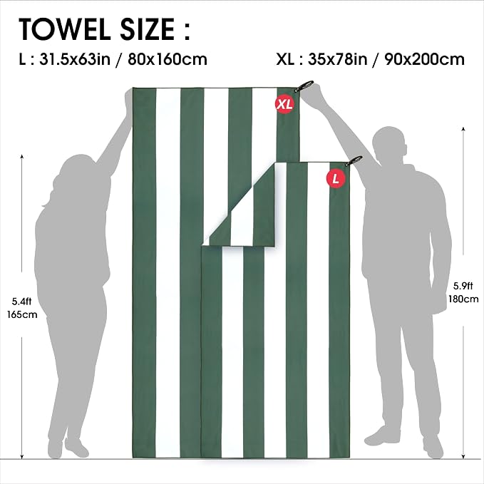 4Monster Microfiber Beach Towel Quick Dry, Super Absorbent Lightweight Travel - Image 4