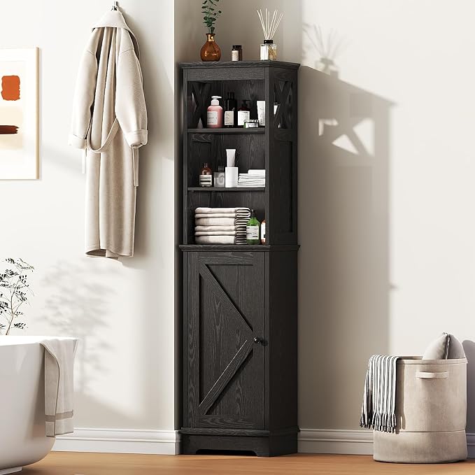 Narrow Bathroom Storage Cabinet by Viroformo