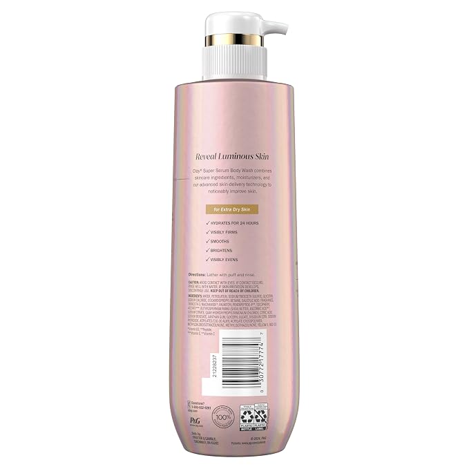 Olay Super Serum Body Wash for Extra Dry Skin, 24hr Long Lasting Hydration - Image 14