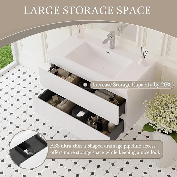 36" Floating Bathroom Vanity - Image 4