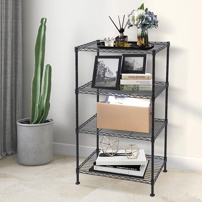 BNSPLY 4 Tier Wire Shelving Unit, Height Adjustable Wire Shelves - Image 6