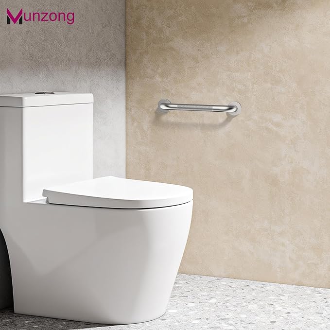 12 Inch Anti Slip Shower Safety Bars, Munzong 2 Pack Bathroom Grab Bars - Image 5