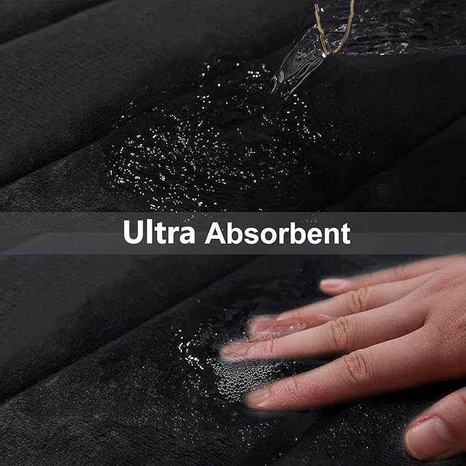 Buganda Memory Foam Bath Mat, Ultra Soft and Non-Slip Bathroom Rugs, Water - Image 4
