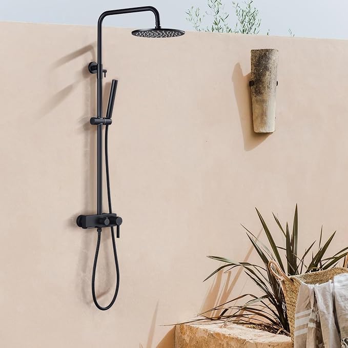 Matte Black Exposed Shower System - Image 9