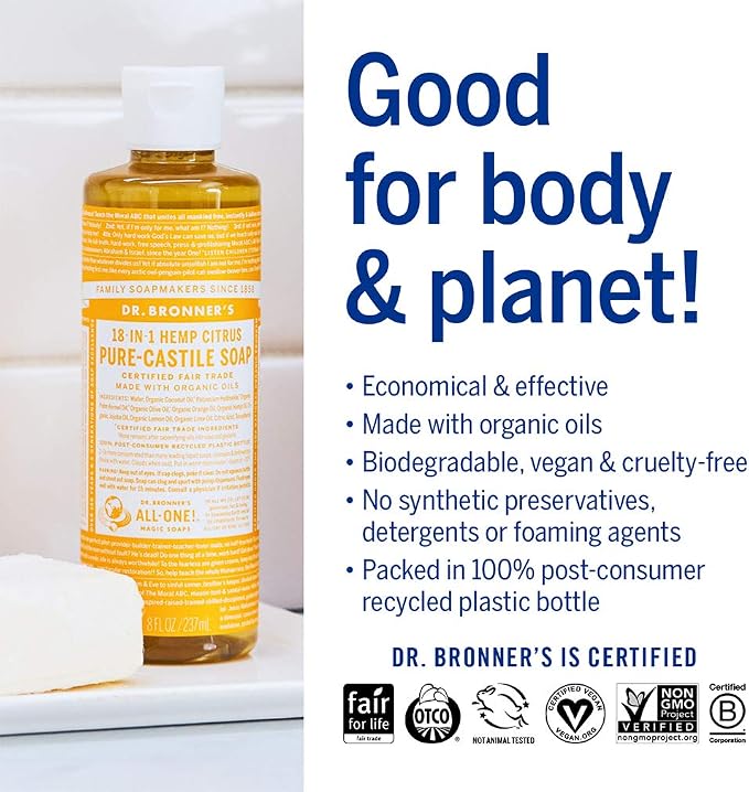 Dr. Bronner's - Pure-Castile Liquid Soap - Made - Image 4
