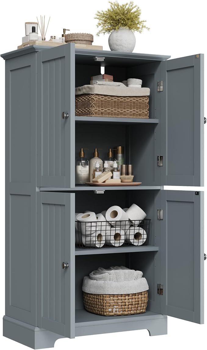 ChooChoo Bathroom Floor Cabinet, Modern Bathroom Storage Cabinet - Image 8