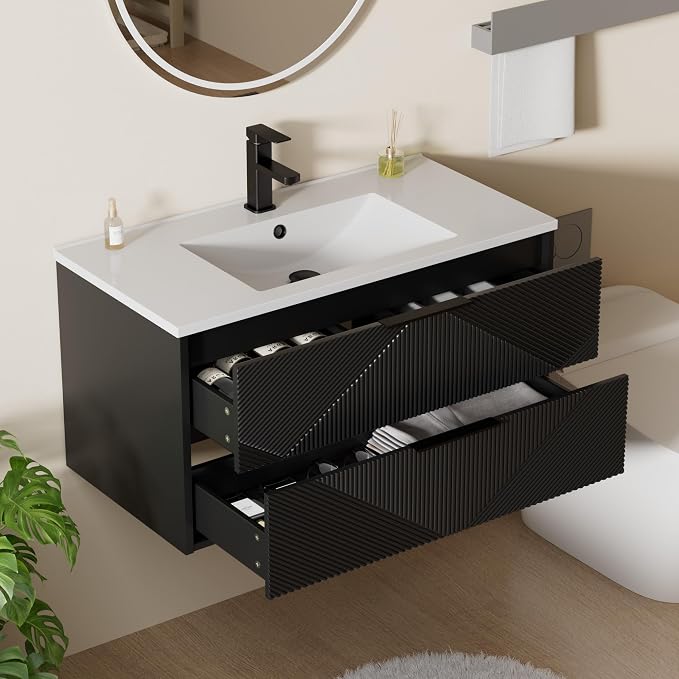 LUCKWIND 36" Floating Bathroom Vanity by LUCKWIND