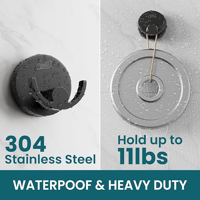 TAILI Stylish 304 Stainless Steel Bathroom Suction Hooks - Image 3