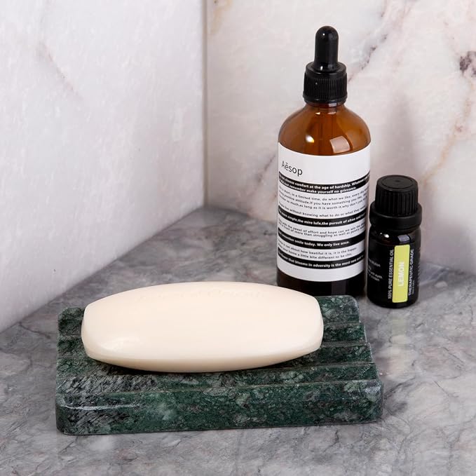 2PCS Koville Indian Natural Green Marble Soap Dish - Image 8