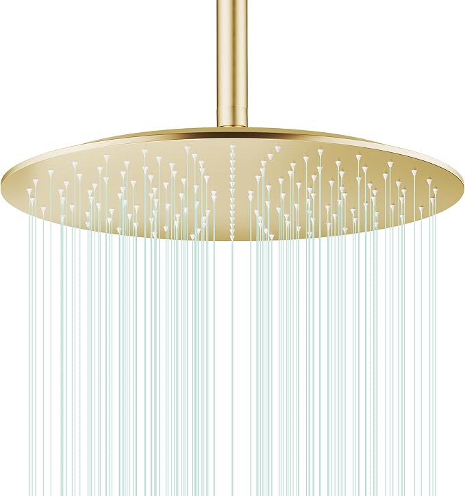 All Metal Rain Shower Head by AULEEND