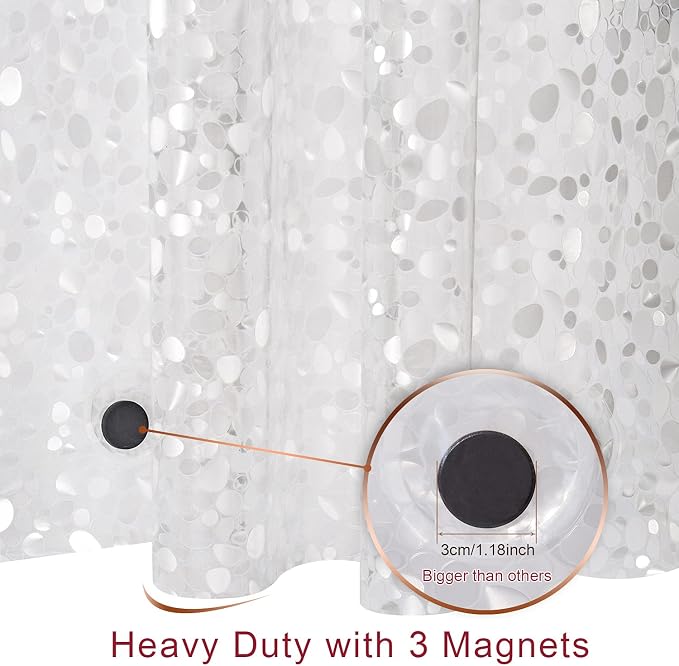 Bostofy Extra Long Shower Curtain Liner, Heavyweight Liner - Image 3