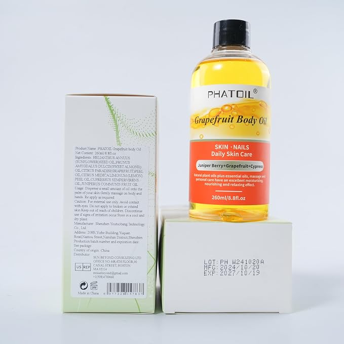 PHATOIL Grapefruit Body Oil, 260ML Body Oils - Image 9