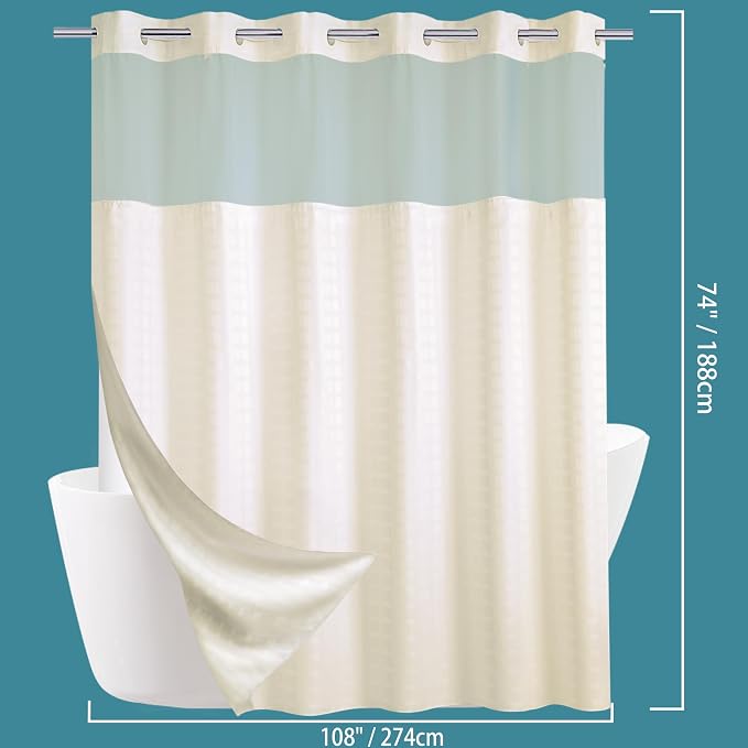 Conbo Mio Extra Wide No Hook Shower Curtain - Image 6
