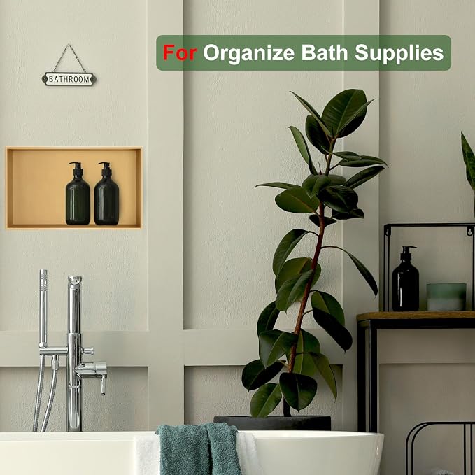 Shower Niche, 16 * 28 Stainless Steel Elegant Bathroom Niche, No Tile Needed - Image 6