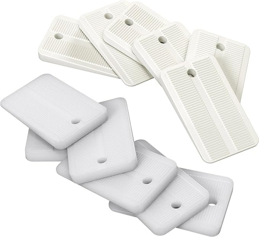 Plastic Shim Wedge Set Nonslip Furniture Levelers Combo Kit 6 Rigid and 6 by Qualihome
