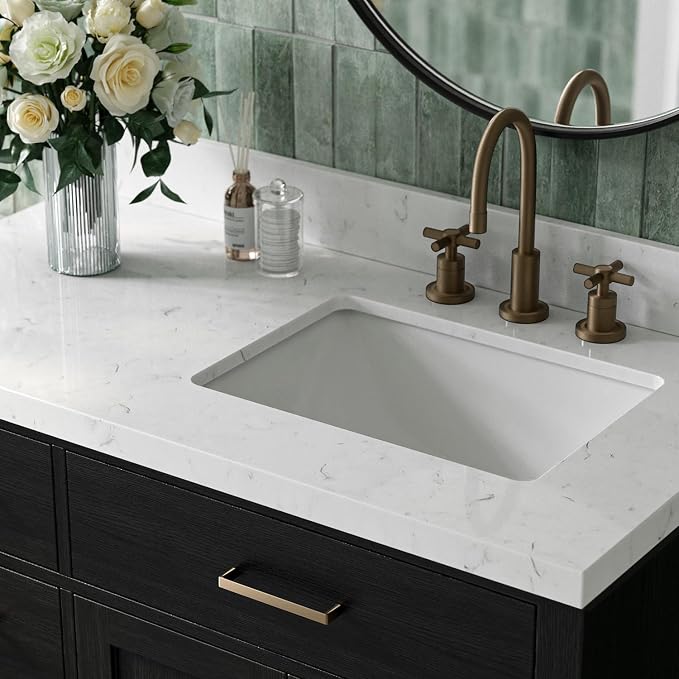ARIEL Hepburn 42 Inch Single Rectangular Sink Bathroom Vanity - Image 3