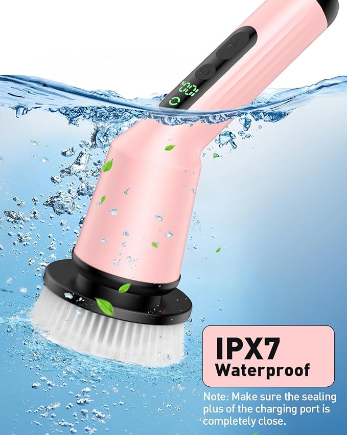 Electric Spin Scrubber for Cleaning Bathroom, Shower Scrubber Cordless Cleaning - Image 6