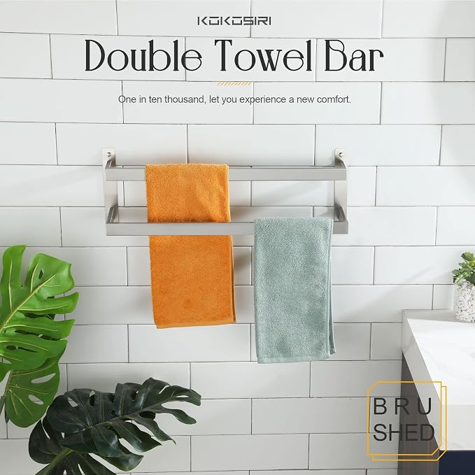 KOKOSIRI Hand Towel Bars Bathroom 2-Tiers Ladder Towel Rails 20 Inches Towel - Image 3