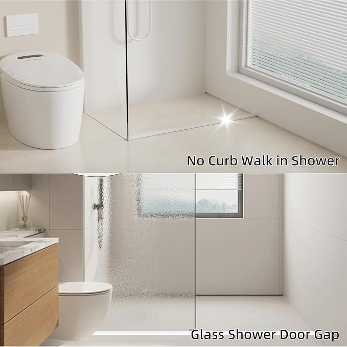 67 Inch Selfadhesive Shower Threshold Water Dam Barrier Silicone Waterproof - Image 5