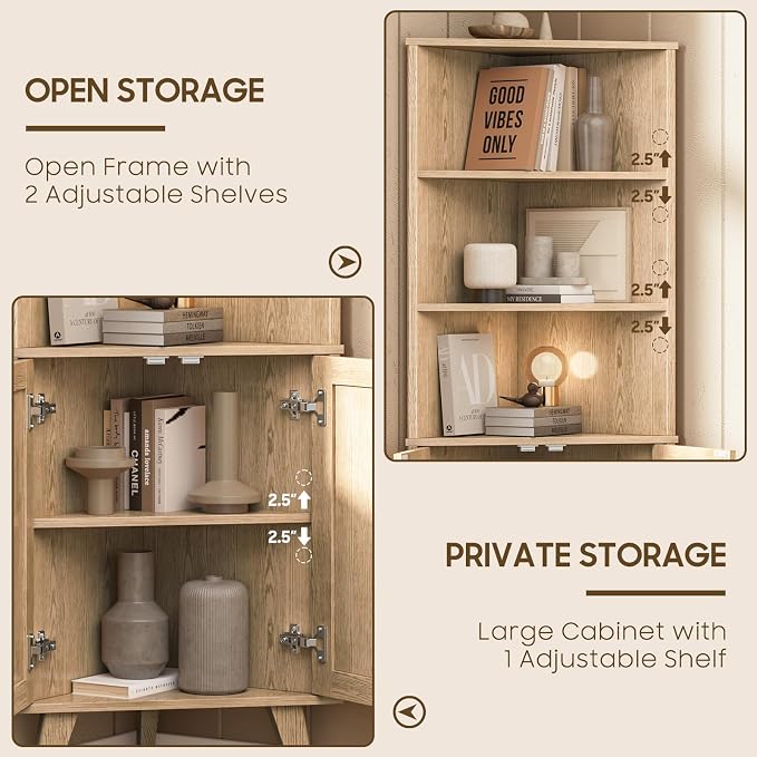 Corner Storage Cabinet, Free Standing Corner Storage Cabinet - Image 5