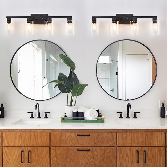 4 Light Bathroom Vanity Light Fixtures, Bathroom Lighting Fixtures Over Mirror - Image 8