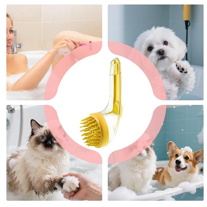 Dog Bath Brush – Cat Grooming Scrubber - Image 4