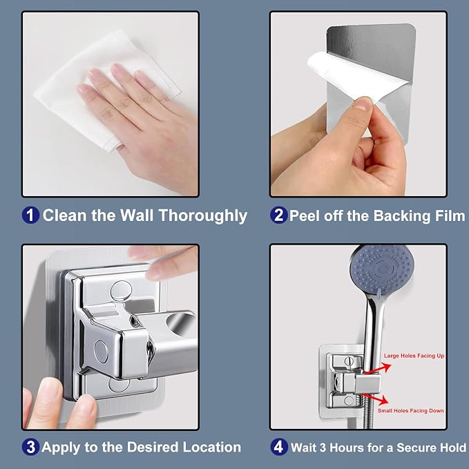 360° Adjustable Shower Head Holder, Handheld Shower Head Holder - Image 6