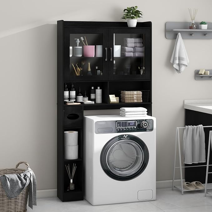 Vabches Over-The-Toilet Storage Cabinet, Farmhouse Style - Image 4