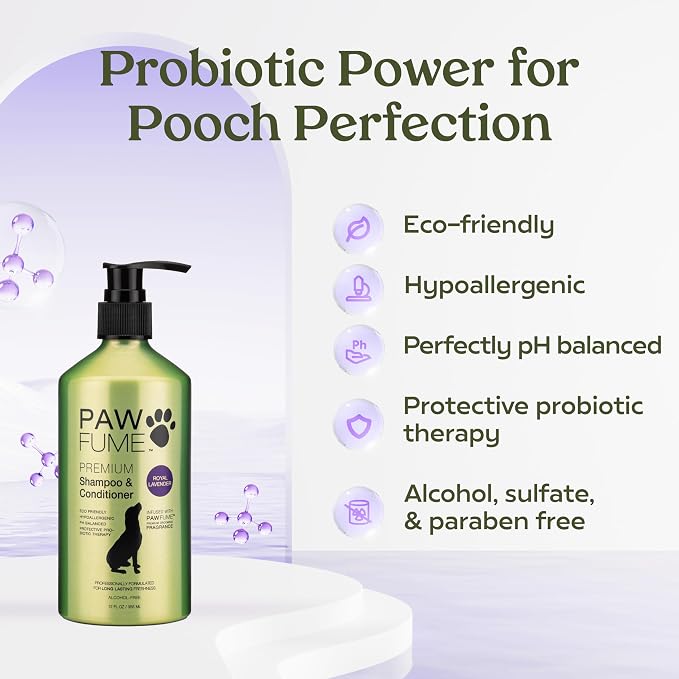 PAWFUME Dog Shedding Shampoo and Conditioner, Royal Lavender, Deep-Cleaning - Image 3